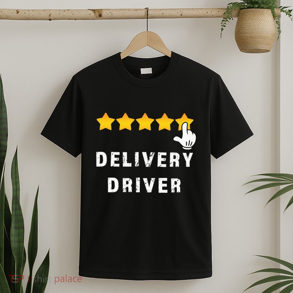 Delivery Driver Five Star Food Dash Grub Grocery T-Shirt