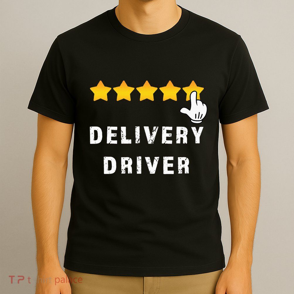 Delivery Driver Five Star Food Dash Grub Grocery T-Shirt