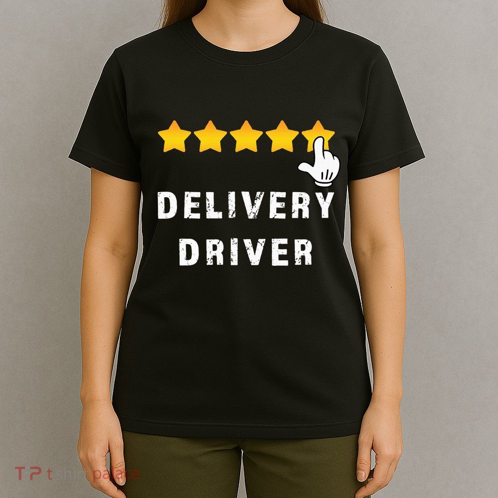Delivery Driver Five Star Food Dash Grub Grocery T-Shirt