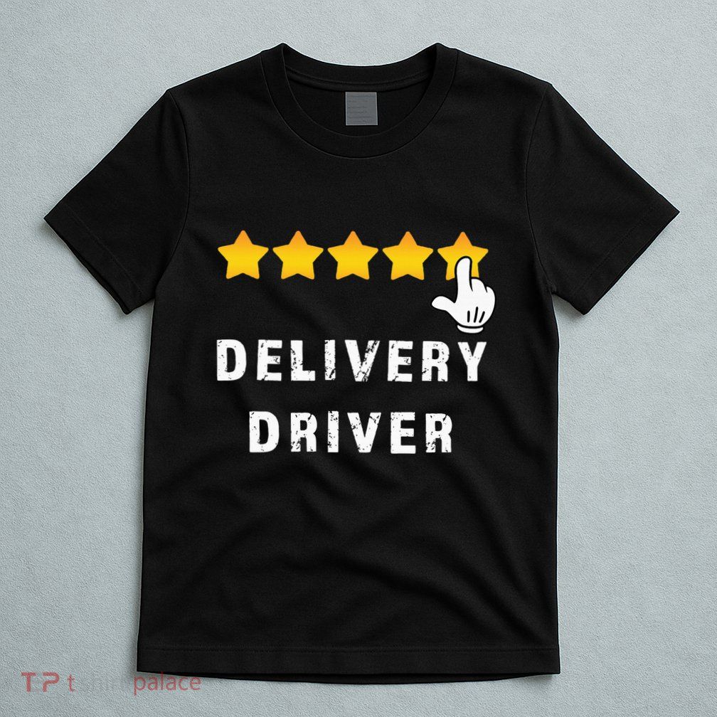 Delivery Driver Five Star Food Dash Grub Grocery T-Shirt
