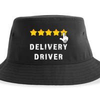 Delivery Driver Five Star Food Dash Grub Grocery Sustainable Bucket Hat