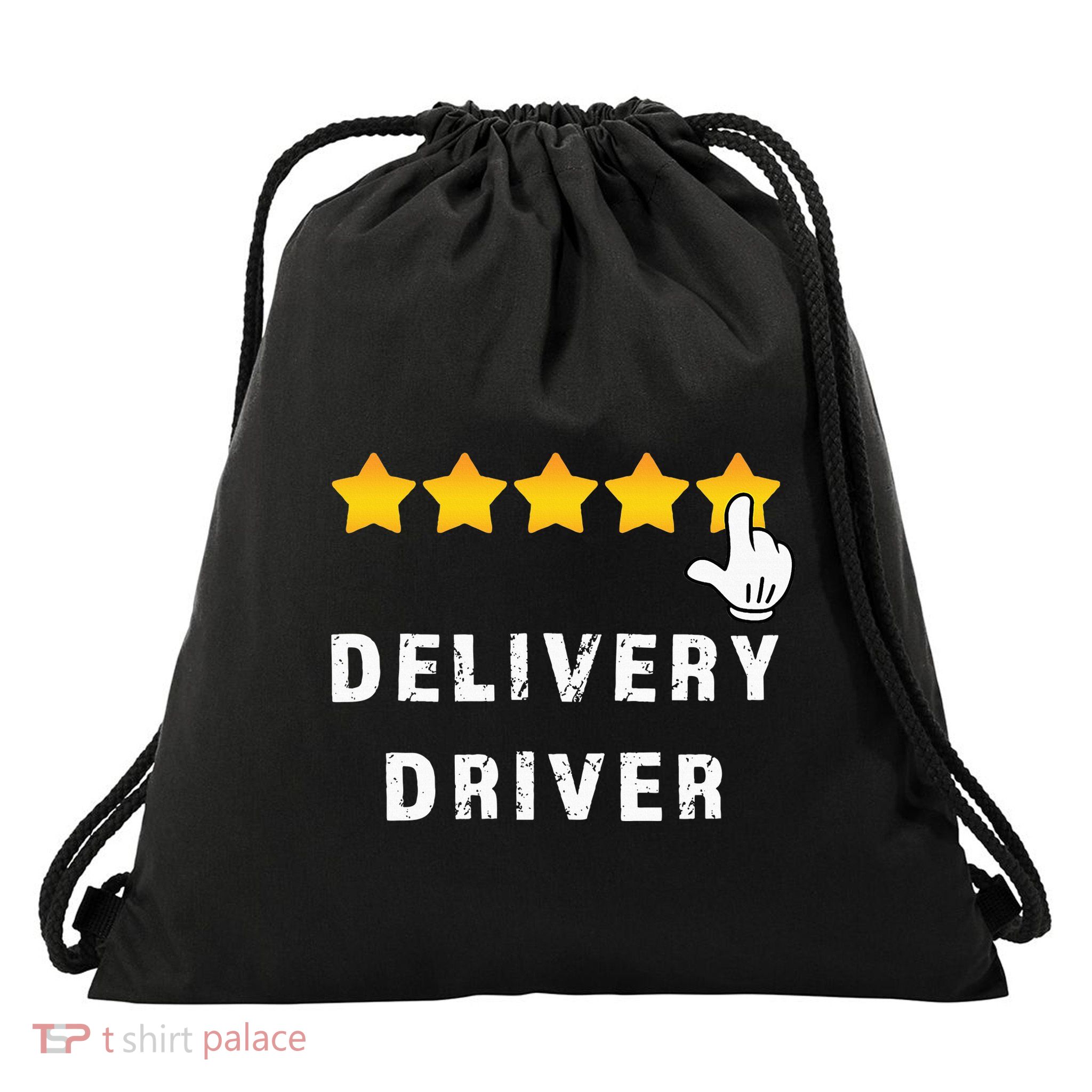Delivery Driver Five Star Food Dash Grub Grocery Drawstring Bag