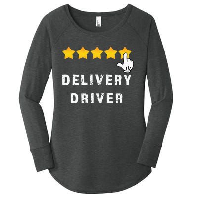 Delivery Driver Five Star Food Dash Grub Grocery Women's Perfect Tri Tunic Long Sleeve Shirt