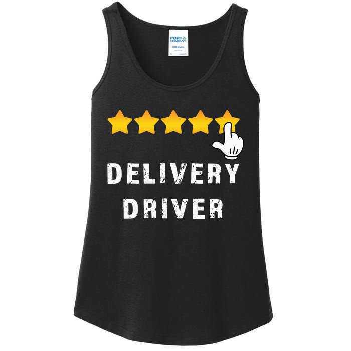 Delivery Driver Five Star Food Dash Grub Grocery Ladies Essential Tank