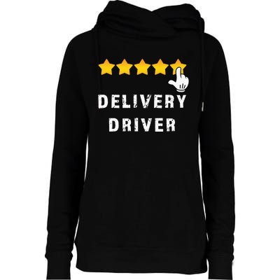 Delivery Driver Five Star Food Dash Grub Grocery Womens Funnel Neck Pullover Hood