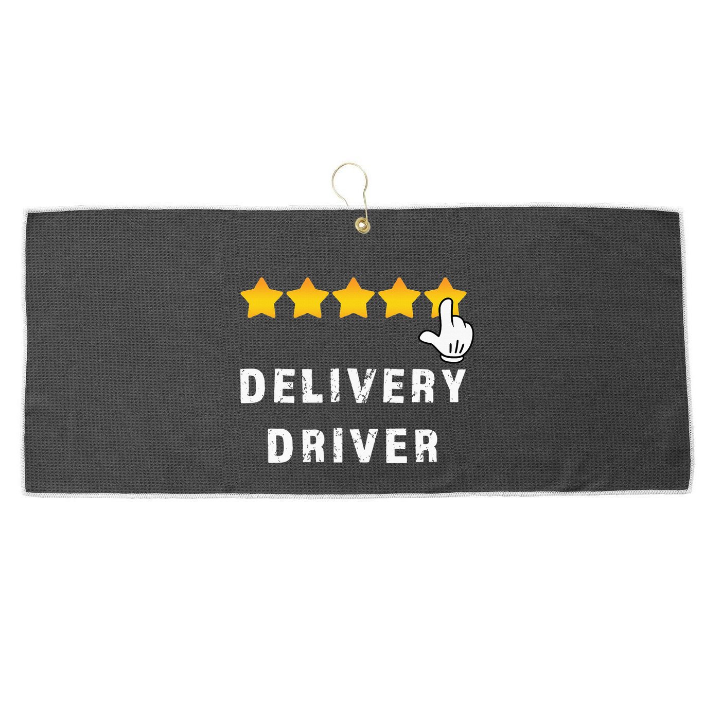 Delivery Driver Five Star Food Dash Grub Grocery Large Microfiber Waffle Golf Towel