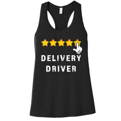 Delivery Driver Five Star Food Dash Grub Grocery Women's Racerback Tank