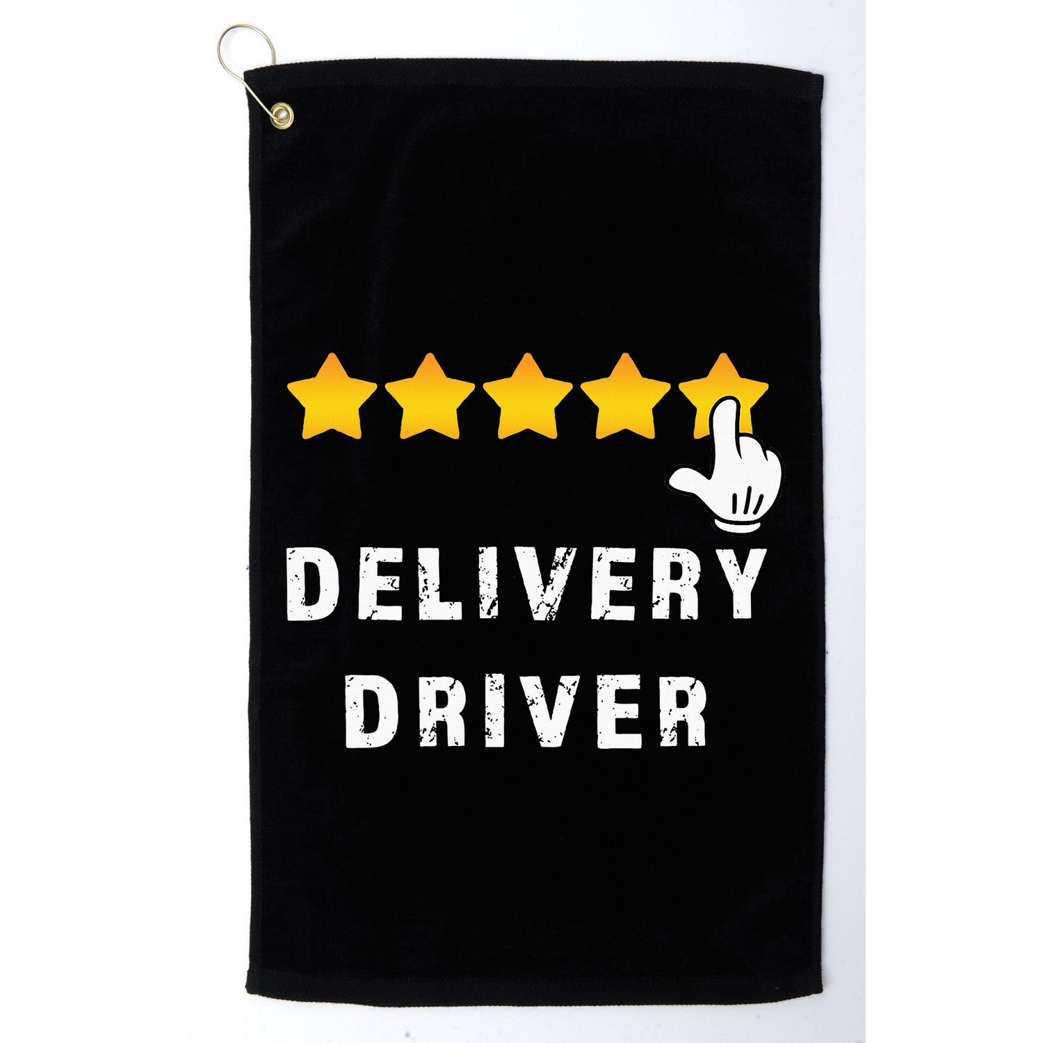 Delivery Driver Five Star Food Dash Grub Grocery Golf Towel