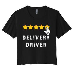 Delivery Driver Five Star Food Dash Grub Grocery Women's Crop Top Tee