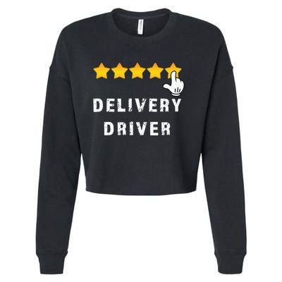 Delivery Driver Five Star Food Dash Grub Grocery Cropped Pullover Crew