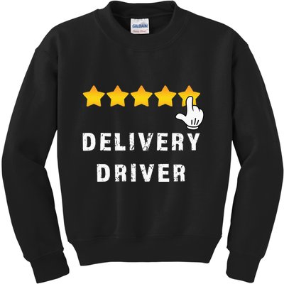 Delivery Driver Five Star Food Dash Grub Grocery Kids Sweatshirt