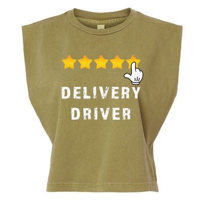 Delivery Driver Five Star Food Dash Grub Grocery Garment-Dyed Women's Muscle Tee