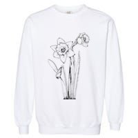 Daffodil Daffodils Flowers Floral Spring Easter Garment-Dyed Sweatshirt