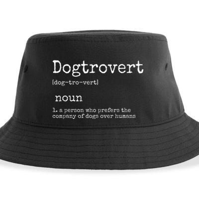 Dogtrovert Definition Funny Dog S Sustainable Bucket Hat