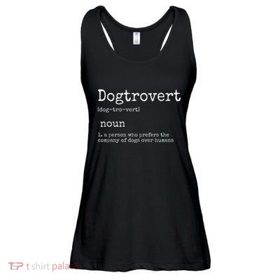 Dogtrovert Definition Funny Dog S Ladies Essential Flowy Tank