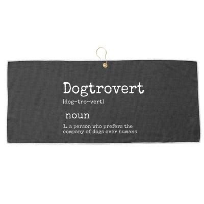 Dogtrovert Definition Funny Dog S Large Microfiber Waffle Golf Towel