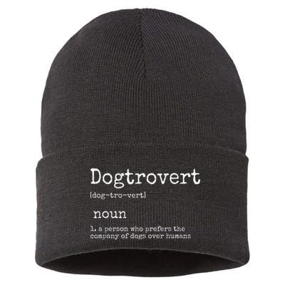 Dogtrovert Definition Funny Dog S Sustainable Knit Beanie