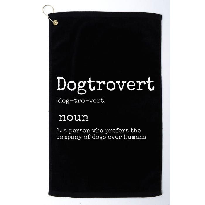 Dogtrovert Definition Funny Dog S Golf Towel