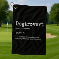 Dogtrovert Definition Funny Dog S Golf Towel