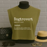 Dogtrovert Definition Funny Dog S Garment-Dyed Women's Muscle Tee