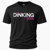 Dinking Diva Funny Pickleball Breast Cancer Awareness Gift Performance Shirt