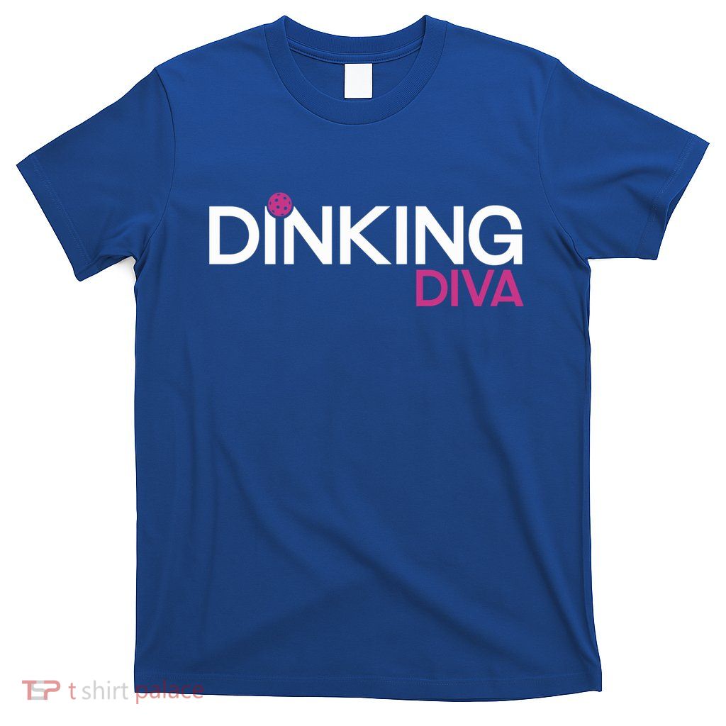 Dinking Diva Funny Pickleball Breast Cancer Awareness Gift T-Shirt