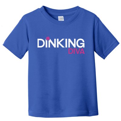 Dinking Diva Funny Pickleball Breast Cancer Awareness Gift Toddler T-Shirt