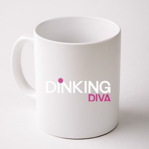 Dinking Diva Funny Pickleball Breast Cancer Awareness Gift Coffee Mug