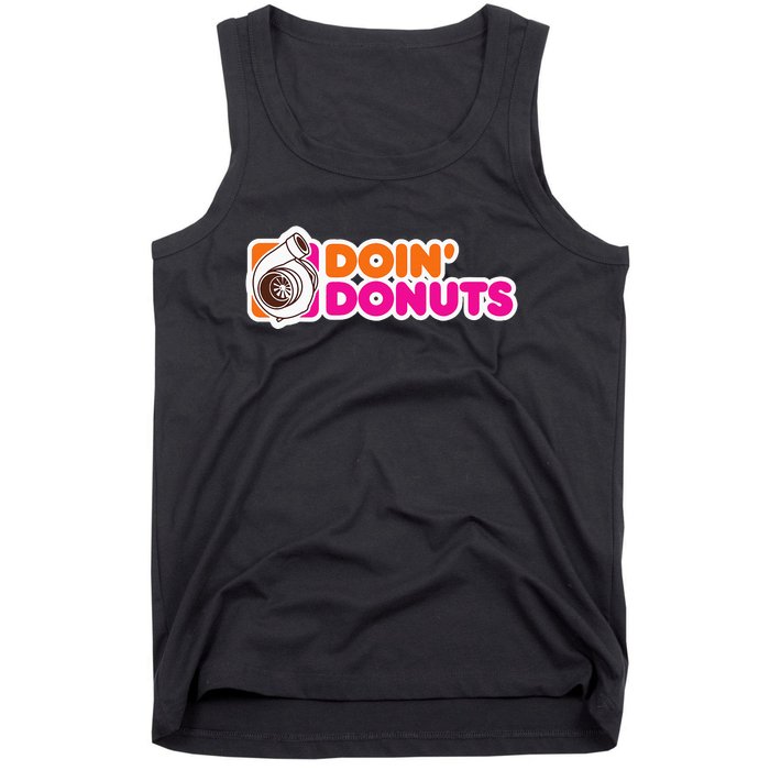 Doin Donuts Funny Racing & Drift Car Enthusiast Tank Top