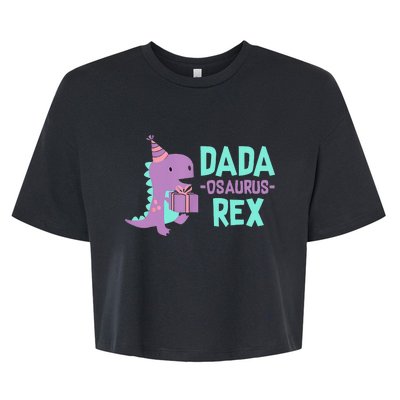 Dada Dinosaur Family Matching Birthday Party Daughter Bella+Canvas Jersey Crop Tee