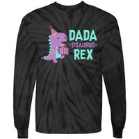 Dada Dinosaur Family Matching Birthday Party Daughter Tie-Dye Long Sleeve Shirt