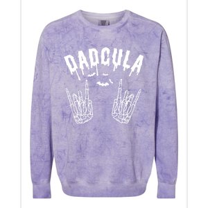 Dadcula Dad Father Monster Halloween Matching Costume Gift Colorblast Crewneck Sweatshirt