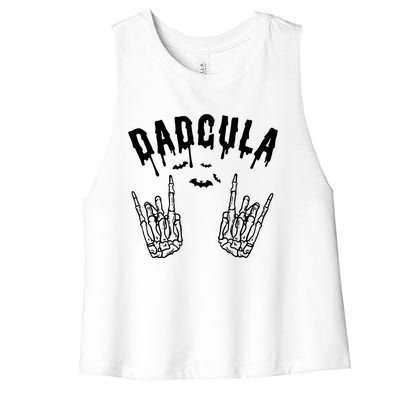 Dadcula Dad Father Monster Halloween Matching Costume Gift Women's Racerback Cropped Tank