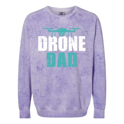 Drone Dad Father's Day Gift For Pilots Gift Colorblast Crewneck Sweatshirt