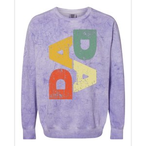 Dada Dad Fathers Day Colorblast Crewneck Sweatshirt