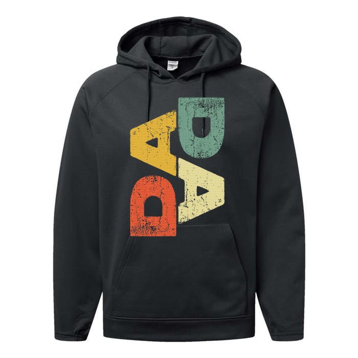 Dada Dad Fathers Day Performance Fleece Hoodie