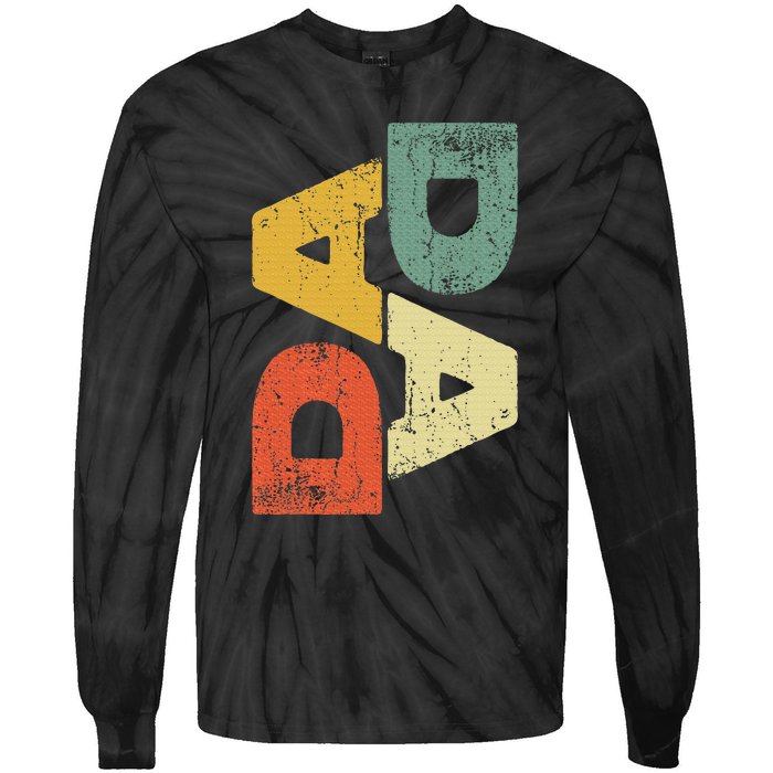 Dada Dad Fathers Day Tie-Dye Long Sleeve Shirt