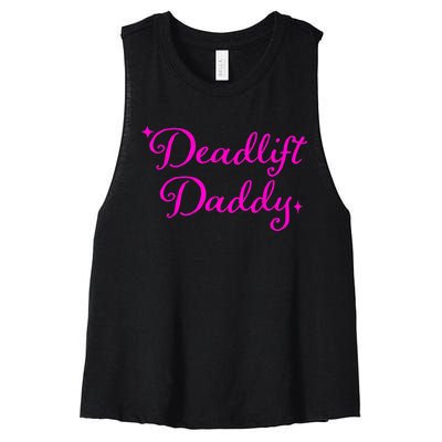 Deadlift Daddy Funny For Men Women Women's Racerback Cropped Tank