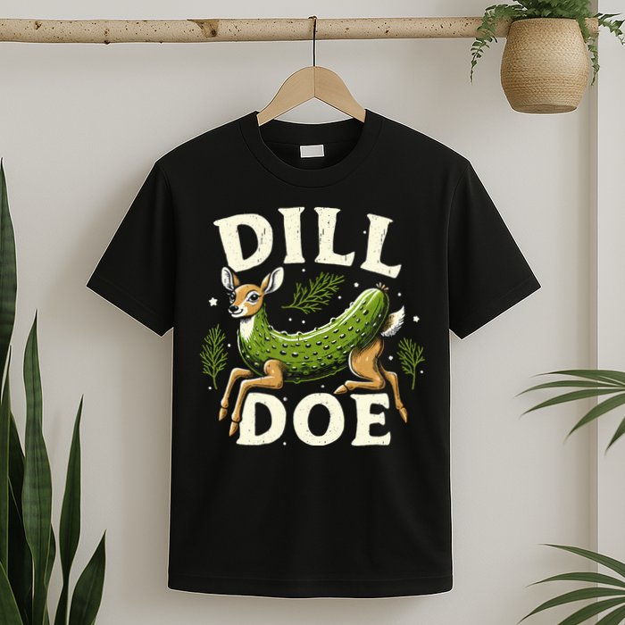 Dill Doe Funny Deer Pickle T-Shirt