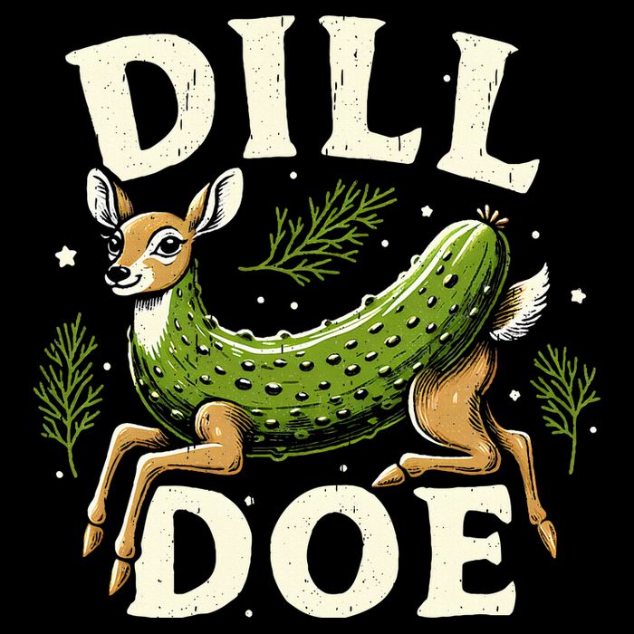 Dill Doe Funny Deer Pickle Button