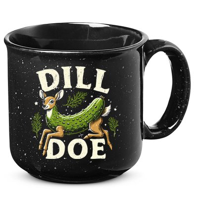 Dill Doe Funny Deer Pickle 15oz Campfire Ceramic Mug