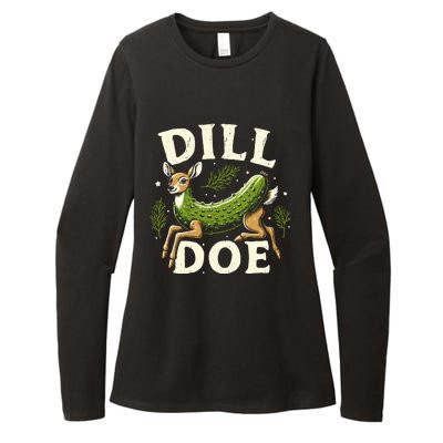 Dill Doe Funny Deer Pickle Womens CVC Long Sleeve Shirt