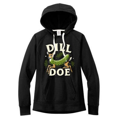 Dill Doe Funny Deer Pickle Women's Fleece Hoodie