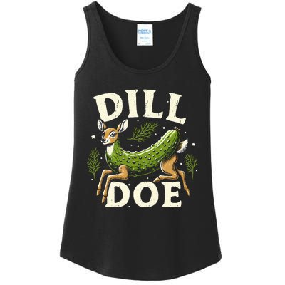 Dill Doe Funny Deer Pickle Ladies Essential Tank