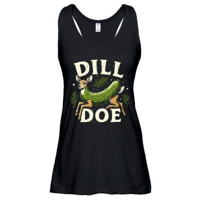 Dill Doe Funny Deer Pickle Ladies Essential Flowy Tank