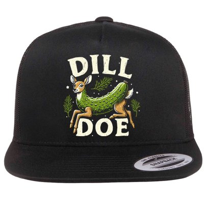 Dill Doe Funny Deer Pickle Flatbill Hat