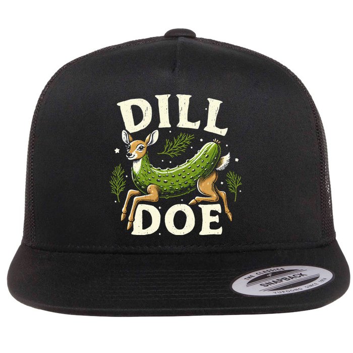 Dill Doe Funny Deer Pickle Flatbill Hat