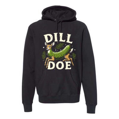 Dill Doe Funny Deer Pickle Premium Hoodie