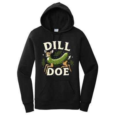 Dill Doe Funny Deer Pickle Women's Pullover Hoodie