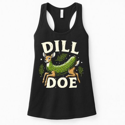 Dill Doe Funny Deer Pickle Womens Tank Top